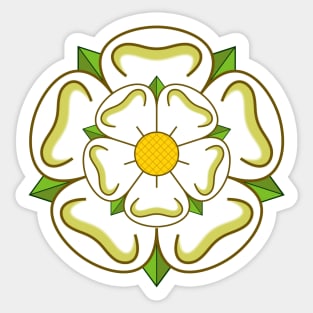 Yorkshire County Flag - White Rose of York Sticker